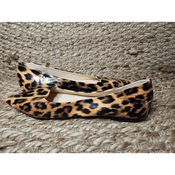Womens Ladies Fashion Pointy Toe Low Heel Flats Leopard Print Shoes CN-42, US 10 - Picture 7 of 11